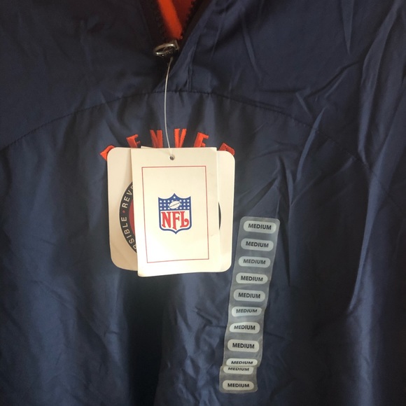 Denver Broncos 1/4 Zip Reversible Pullover. NWT. M - Picture 4 of 12
